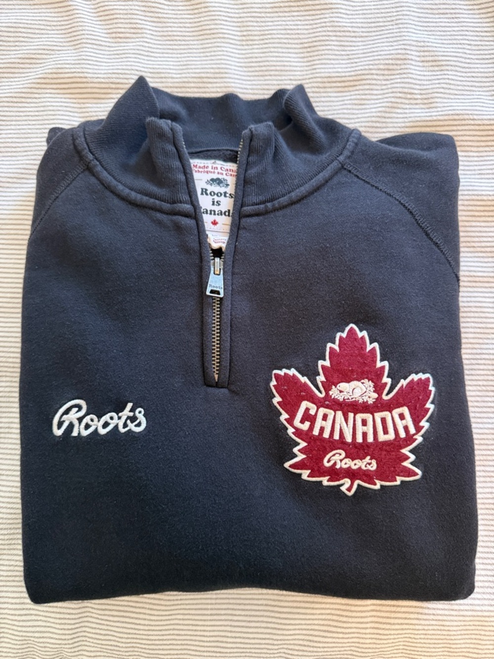 Men’s/Unisex Roots Canada Quarter Zip - Picture 7 of 7